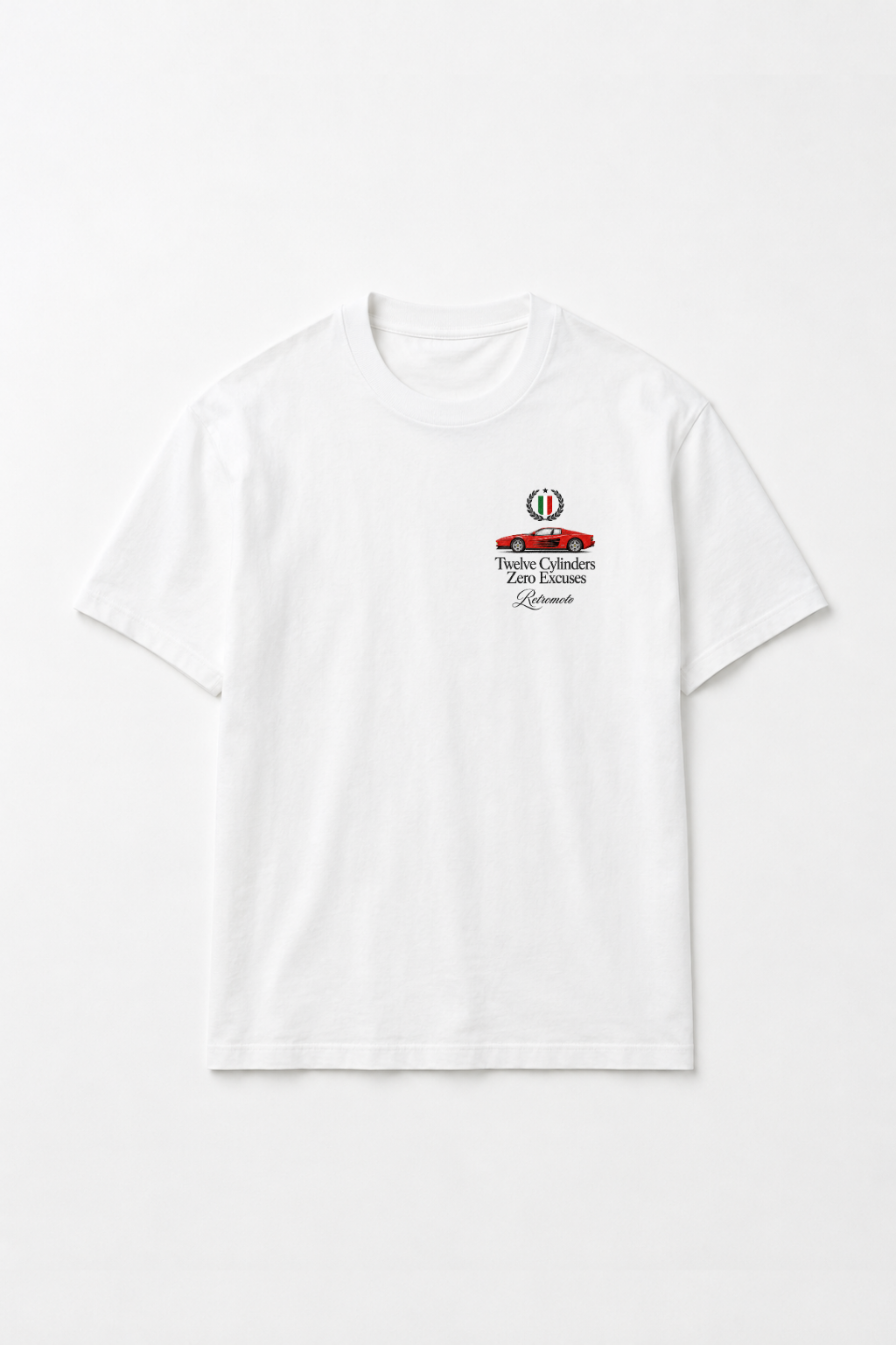 Testarossa Ferrari Tee, White