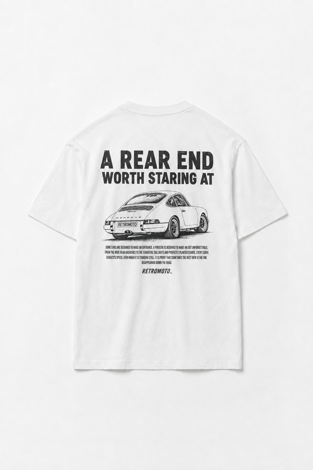Rear End Porsche Tee, White