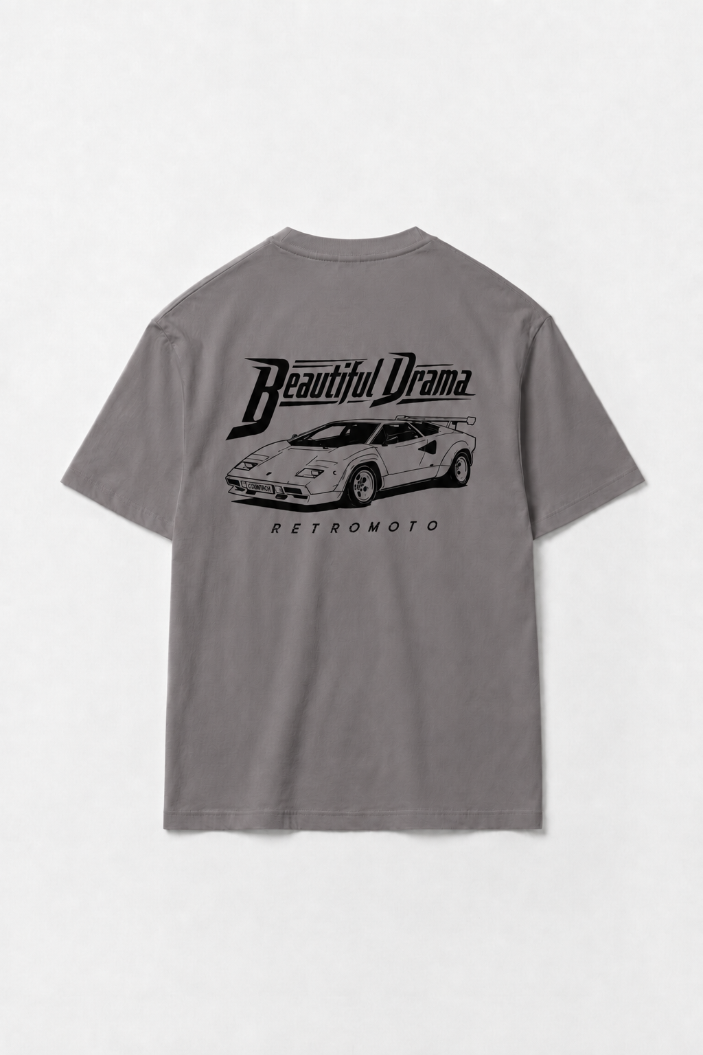 Beautiful Drama Lamborghini Tee, Grey