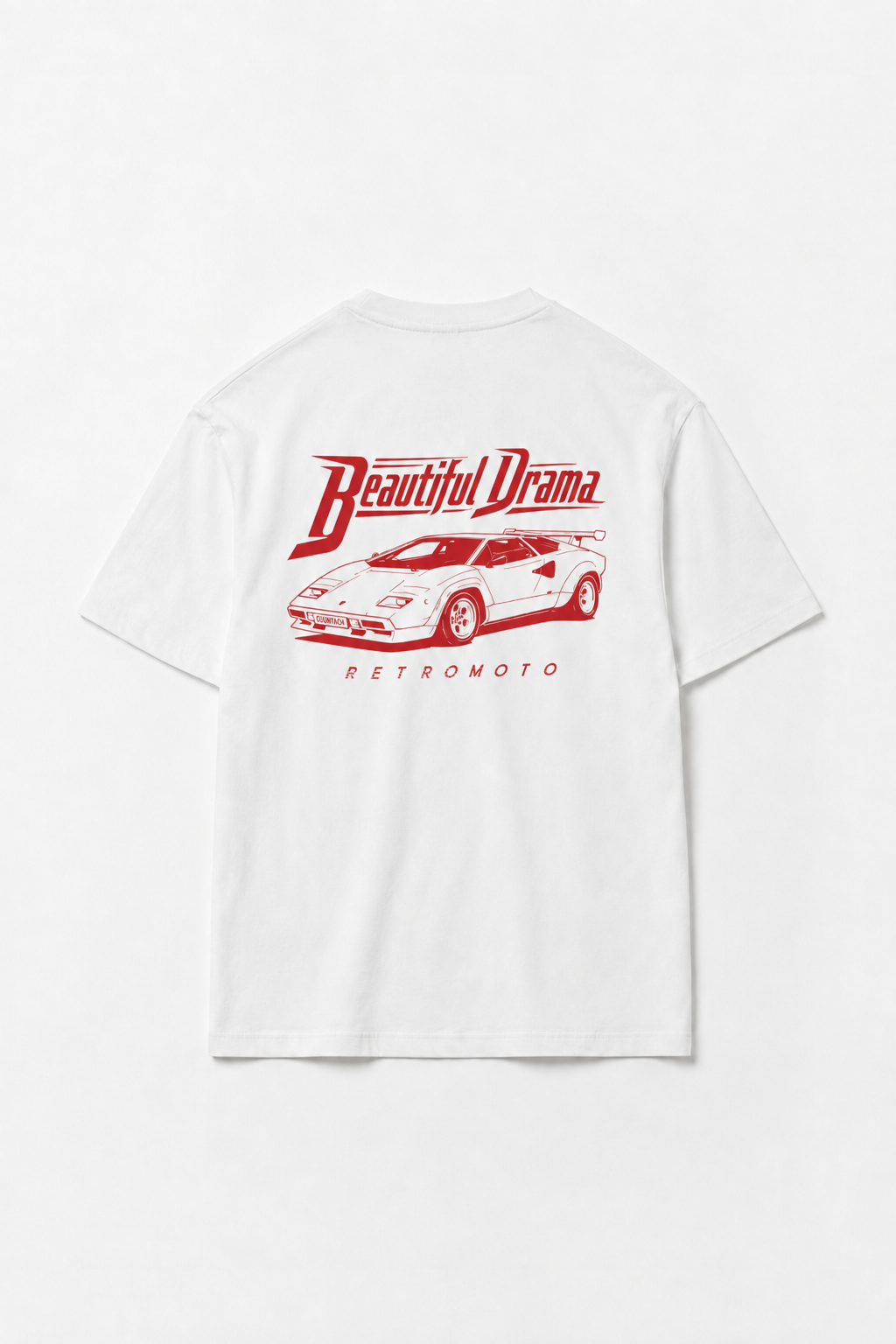 Beautiful Drama Lamborghini Tee, White