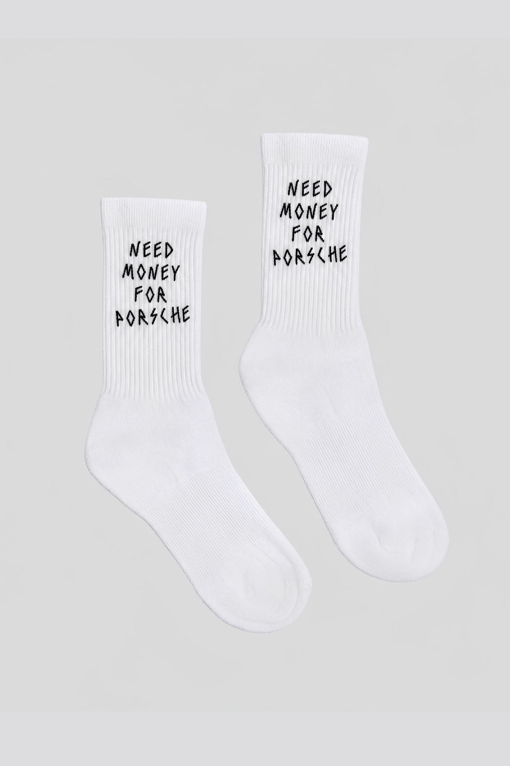 Money For Porsche Socks, White